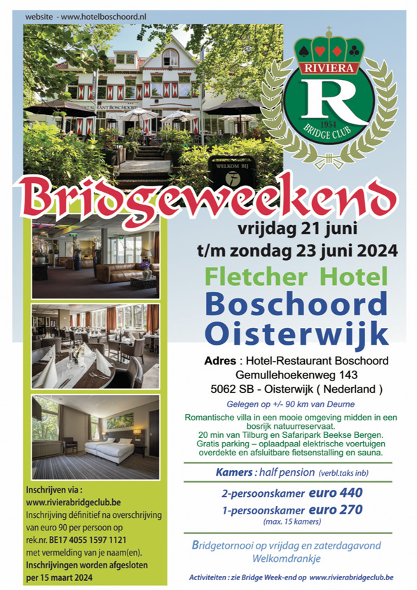Affiche Bridge Weekend 2024 Affiche Bridge Weekend 2024