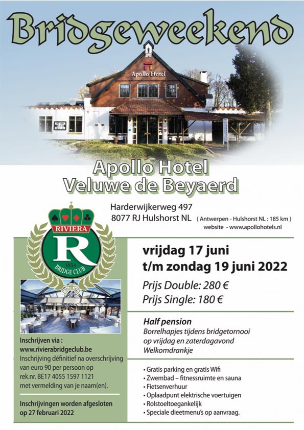 Affiche Bridge Weekend 2021 Affiche Bridge Weekend 2021